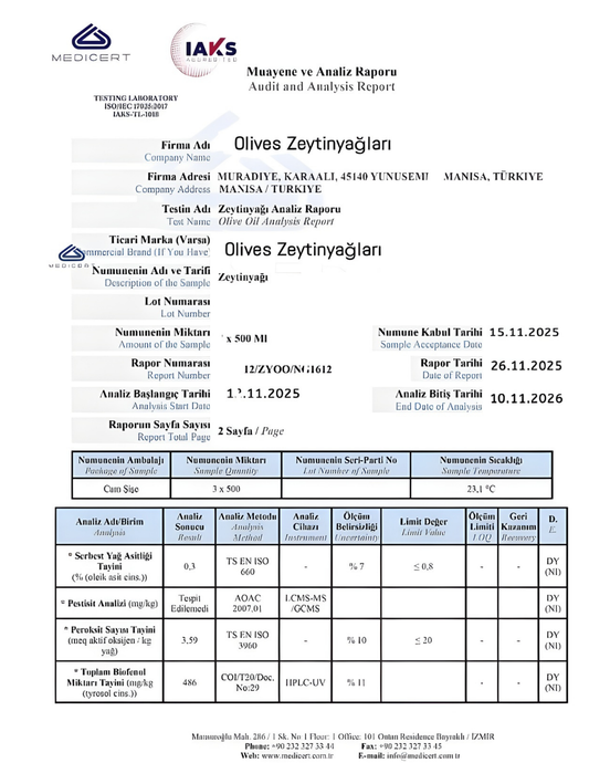 2025_2026_ Domat memecik Soğuk sıkım Premium 5 Lt. Taş Baskı 0.3 dizem 486 polifenol