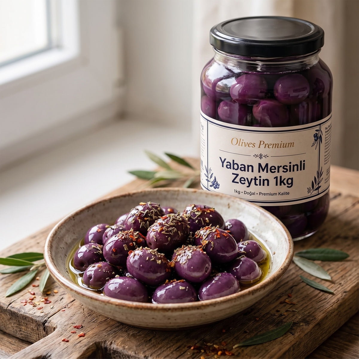 Yaban Mersinli Zeytin 1 kg — Olives Premium (sofrada)