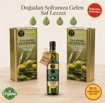 2026_2027 Memecik Erken Hasat Soğuk Sıkım Taş Baskı 486 polifenol Premium 10 Lt