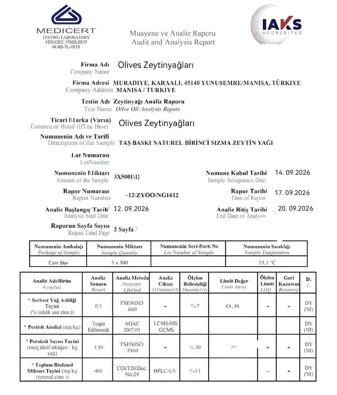 2026_2027 Premium 0.3 dizem soğuk sıkım memecik Erken Hasat Soğuk Sıkım Taş Baskı Zeytinyağı 5Lt