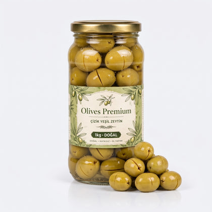 Çizik Yeşil Zeytin 1 kg