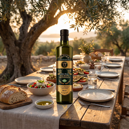 Erken Hasat Taş Baskı Zeytinyağı 500 ml Cam Şişe — Olives Premium (Ege sofrası)