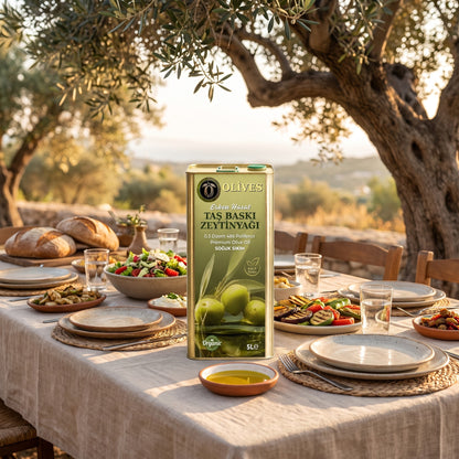 Erken Hasat Taş Baskı Zeytinyağı 5 L Teneke — Olives Premium (Ege sofrası)