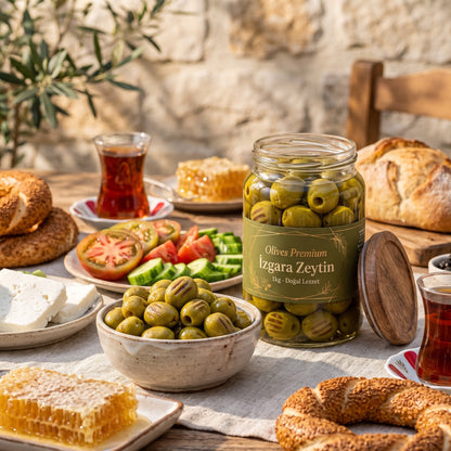 Izgara Zeytin 1 kg — Olives Premium (Ege sofrası)