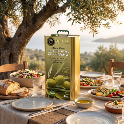 Olgun Hasat Natürel Sızma Zeytinyağı 5 L Teneke — Olives Premium (Ege sofrası)