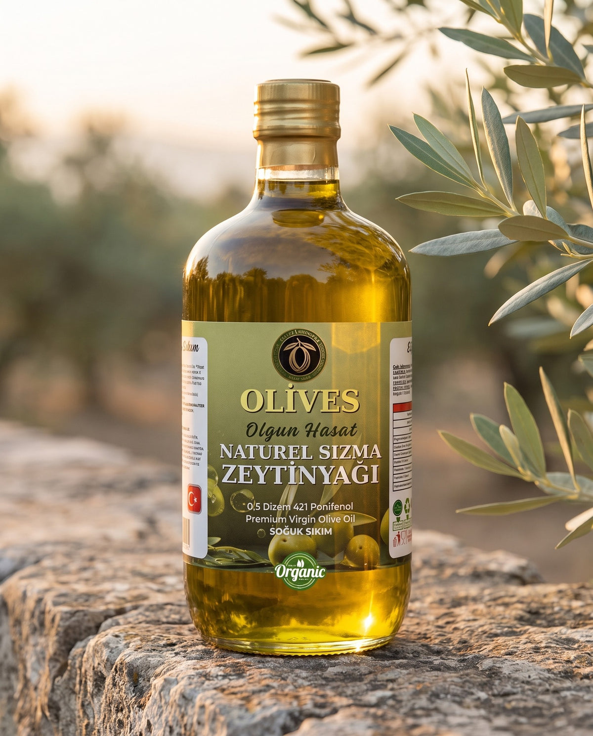 Olgun Hasat Natürel Sızma Zeytinyağı 750 ml Cam Şişe — Olives Premium (yaşam)