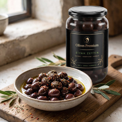Edremit Siyah Sele Zeytin 1 kg — Olives Premium (sofrada)