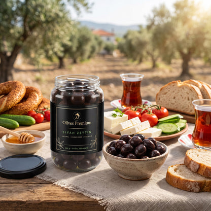 Edremit Siyah Sele Zeytin 1 kg — Olives Premium (Ege sofrası)