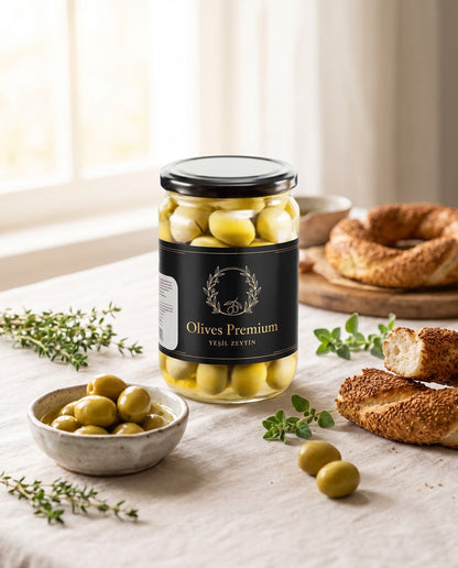 Doğal Yeşil Zeytin 1 kg — Olives Premium (yaşam)