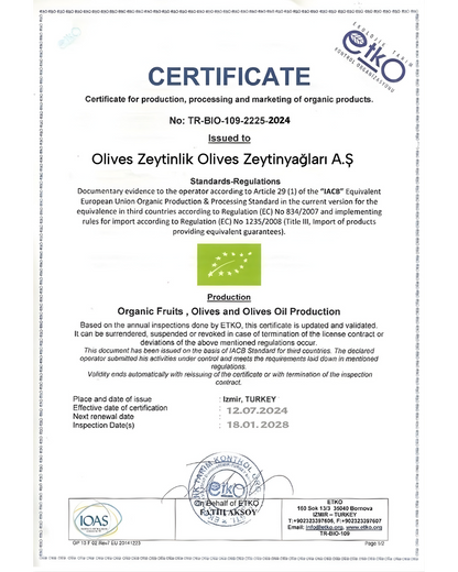 2025_2026 Kasım Ayı  Naturel Soğuk Sıkım Olgun Hasat Premium Zeytinyağı 1 Lt. Kulpsuz Cam Şişe